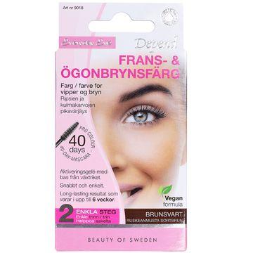 Depends frans & ögonbrynsfärg - brunsvart