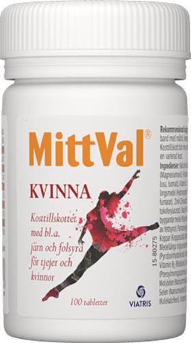MittVal Kvinna Vitaminer - 100 Tabletter