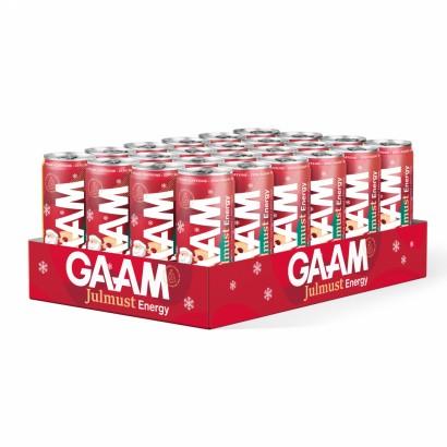 24-Pack GAAM Energy Julmust 330 ml - Fri Retur