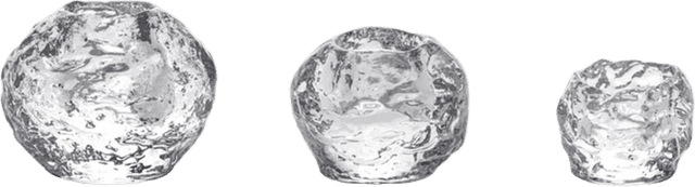 Lucka 4: Kosta Boda Snowball Ljuslykta 3-pack