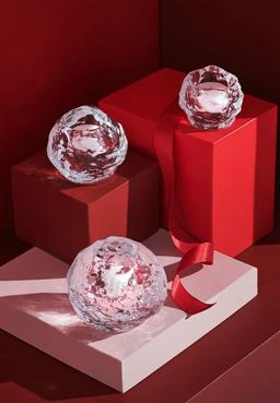 Lucka 4: Kosta Boda Snowball Ljuslykta 3-pack
