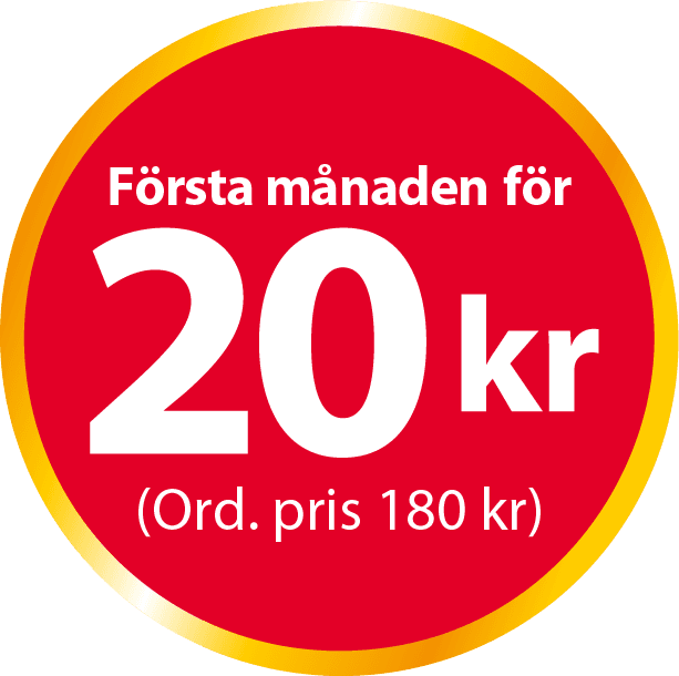 Förmånligt Erbjudande på Postkodlotteriets 20 kr 1 månad