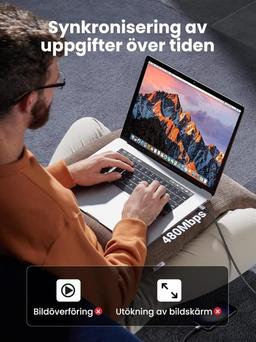 UGREEN 60W PD USB-C till USB-C laddkabel