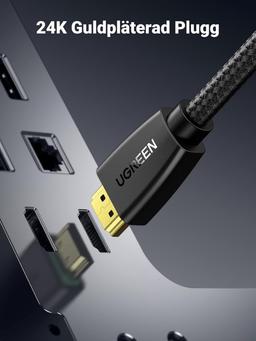 UGREEN 4K Nylon HDMI 2.0 kabel 1M