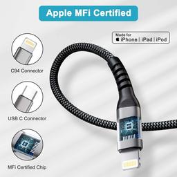 MFi Certified 2M USB-C Lightning Fast Charge Cable