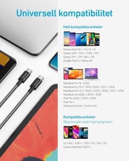 Anker 100W Nylon USB-C Fast Charging Cable
