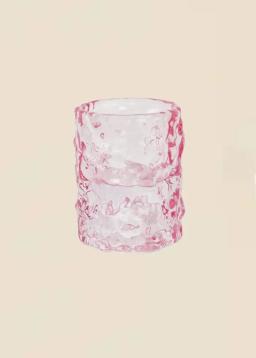 CLARA Vändbar Rosa Glas Ljusstake