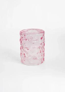 CLARA Vändbar Rosa Glas Ljusstake