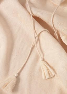 ADIL - Elegant Beige Jacquard Kaftan