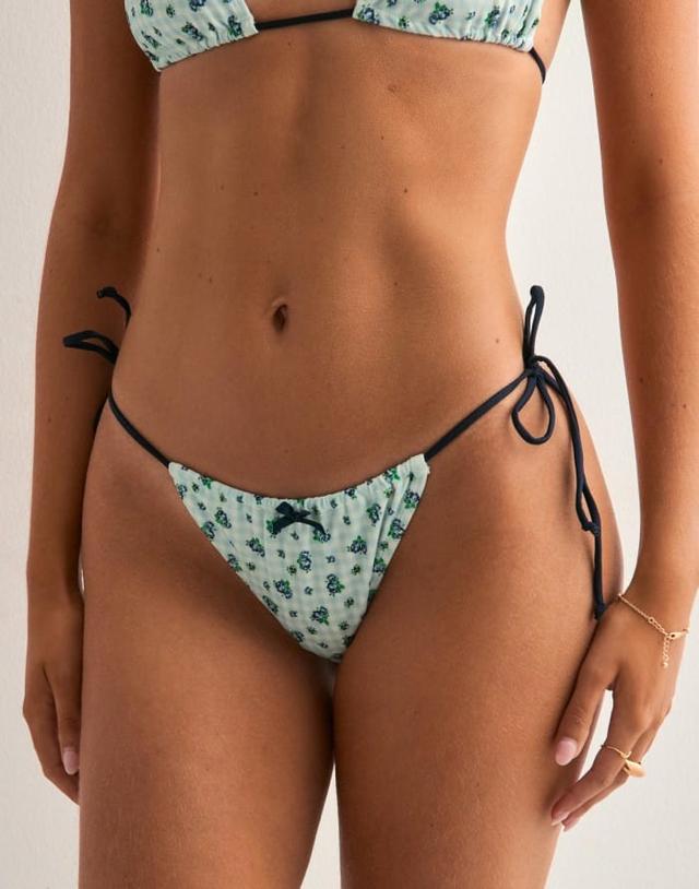 Such A Beauty Patterned Blue Bikini Panty
