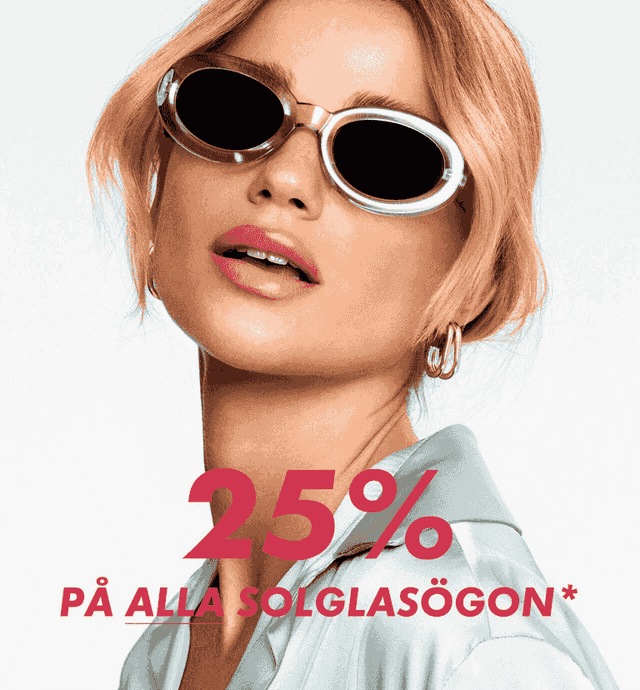 25% rabatt på solglasögon för dam - nu endast 75 kr/par!
