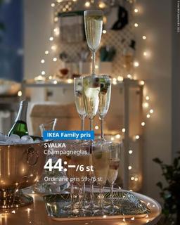 SVALKA Champagneglas, klarglas