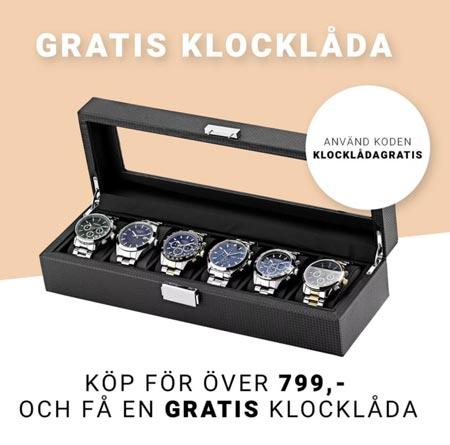 Handla hos Ditur för 799 kr och få en klocklåda värd 899 kr på köpet!
