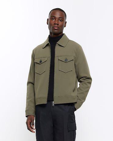 Green Regular Fit Western-Style Jacket