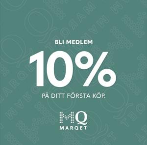 Få 10% rabatt på ditt första köp hos MQ Marqet