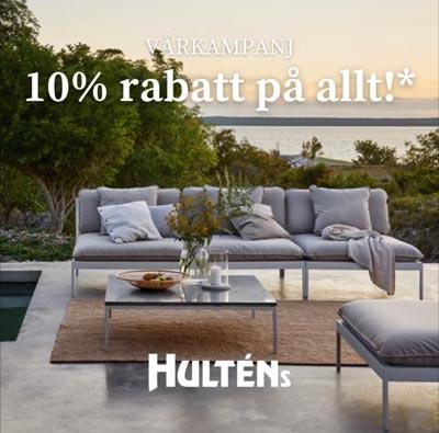 10% på nästan allt hos Hulténs