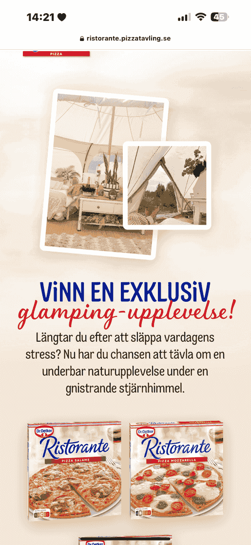 Vinn Dr. Oetkers Exklusiva Glampingupplevelse