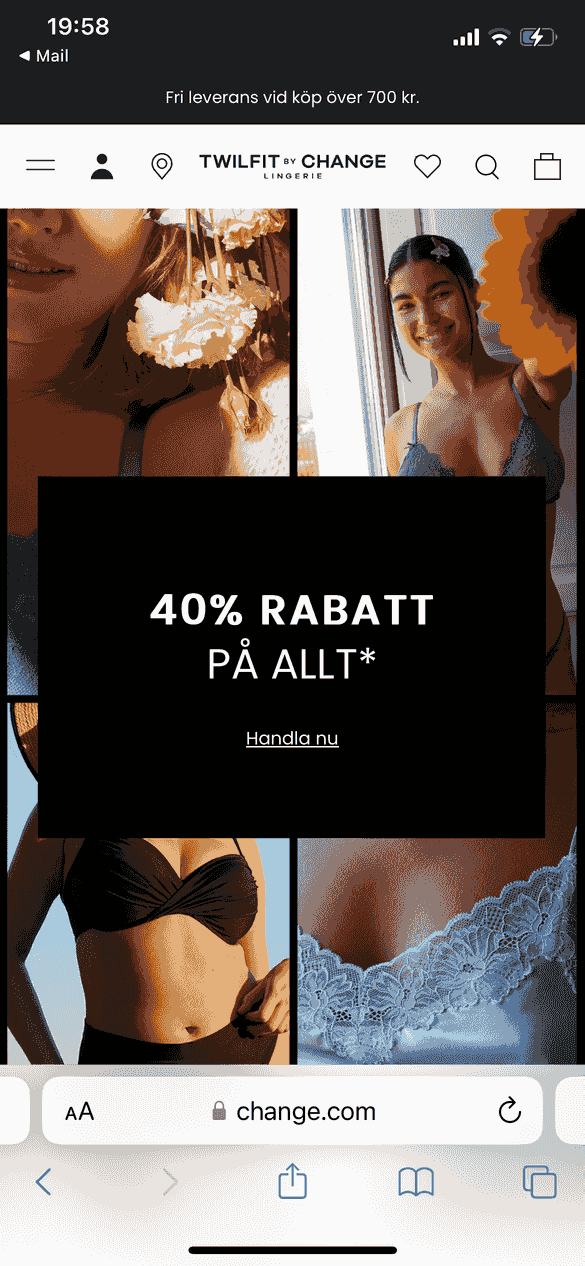 Twilfit CHANGE 40% PÅ ALLT