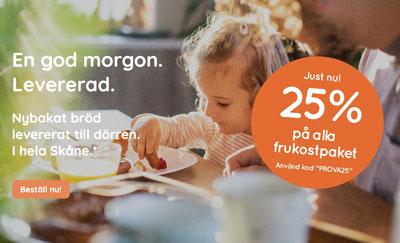 25% rabatt på frukostpaket från Morgonexpressen