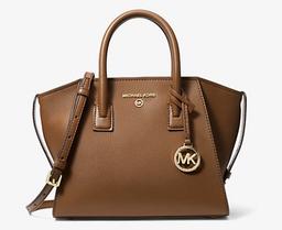 50% på Michael Kors Avril Small Leather Top-Zip Satchel