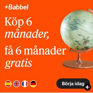 Babbel - köp 6 månader och få 6 månader gratis