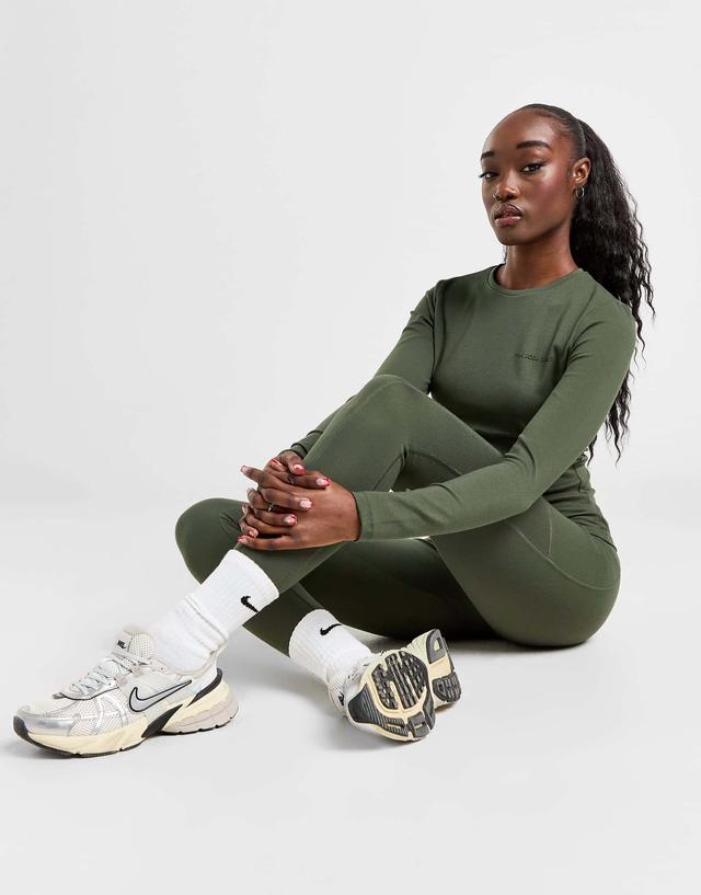 Sporty Green Pink Reign Long Sleeve Top