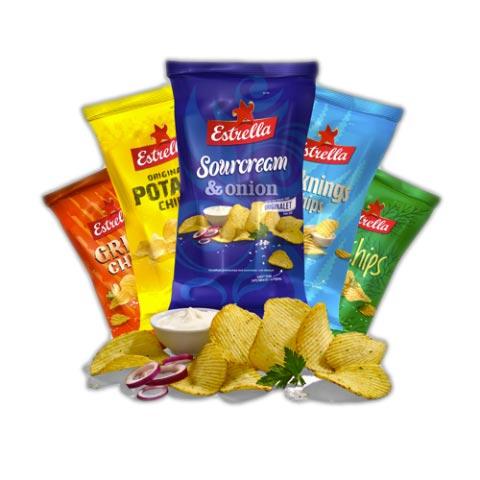 Ge bort en påse Estrella chips!