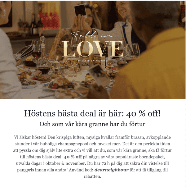 Ystad Saltsjöbad 40 % rabatt