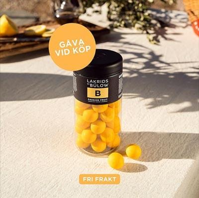 Få fri frakt och en burk Classic Caramel lakrits på köpet