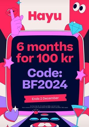 Hayu - få 6 månader för 100 kr