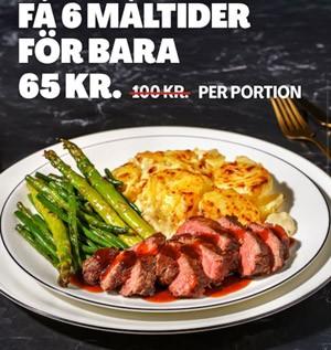 HelloFresh - få 6 måltider för bara 65 kr per portion