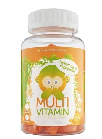 Monkids Multivitamn Vegan Apelsin, 60 tuggtabletter
