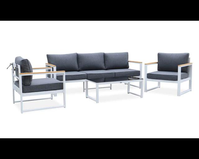 Köp Loungegrupp Hallaryd Stalbo Vit - GardenStore.se