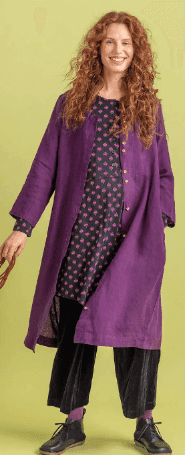 Vävd klänning i lin