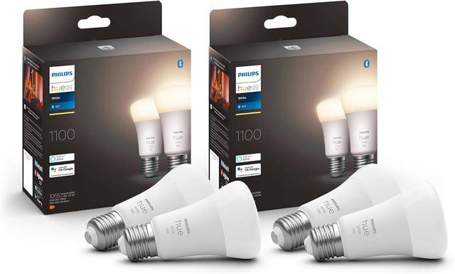 Philips Hue vita E27 dimbara lampor 4-pack