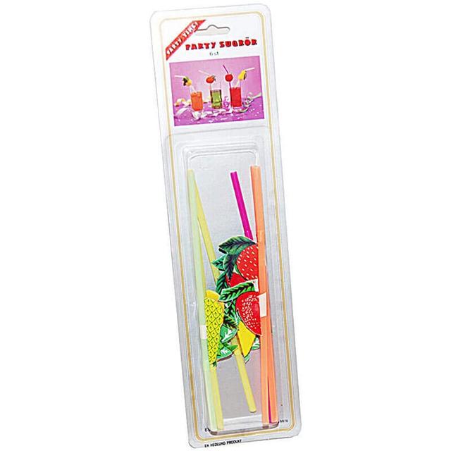 Festliga Sugrör med Fruktdesign, 6-Pack