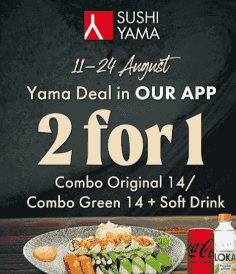 2 för 1 Combo Original 14 / Combo Green 14 hos Sushi Yama