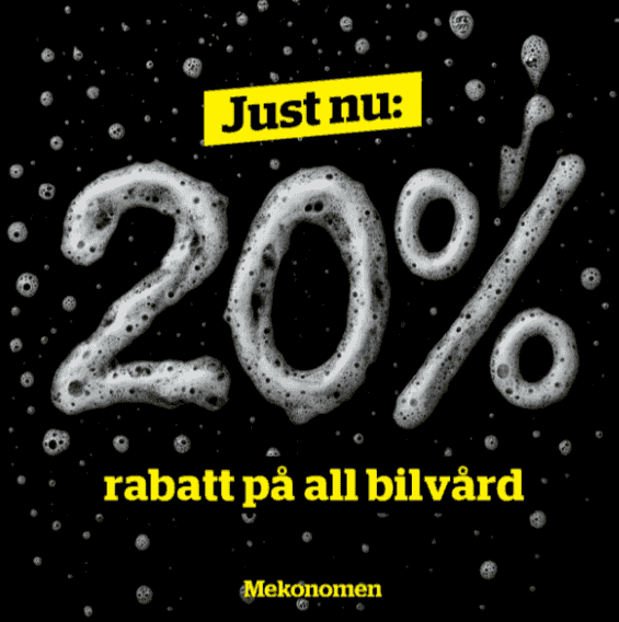 20 % rabatt på all bilvård hos Mekonomen
