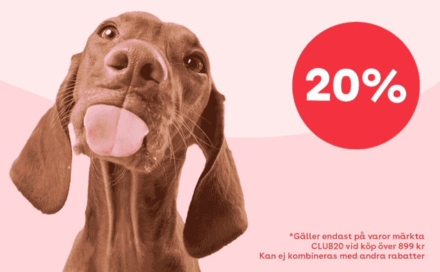 20 % rabatt på nästan allt för medlemmar hos ZOO.se