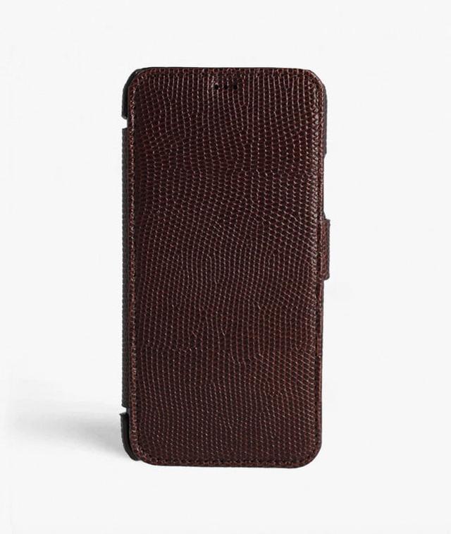 iPhone 11 Pro Max Lizard Brown Wallet Case