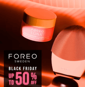 Upp till 50 % Black Friday-rabatt hos FOREO