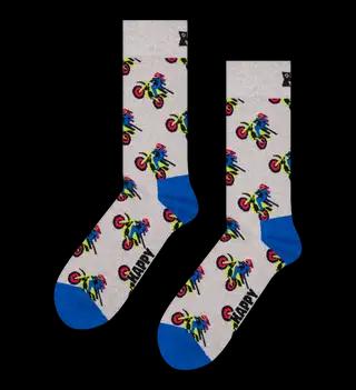 Gray Motorbike Print Gift Socks