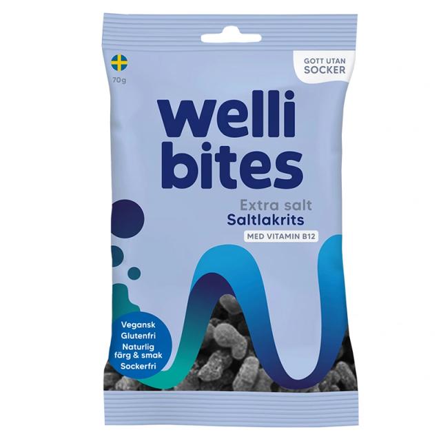 Wellibites Extra Salt Lakrits 70 g