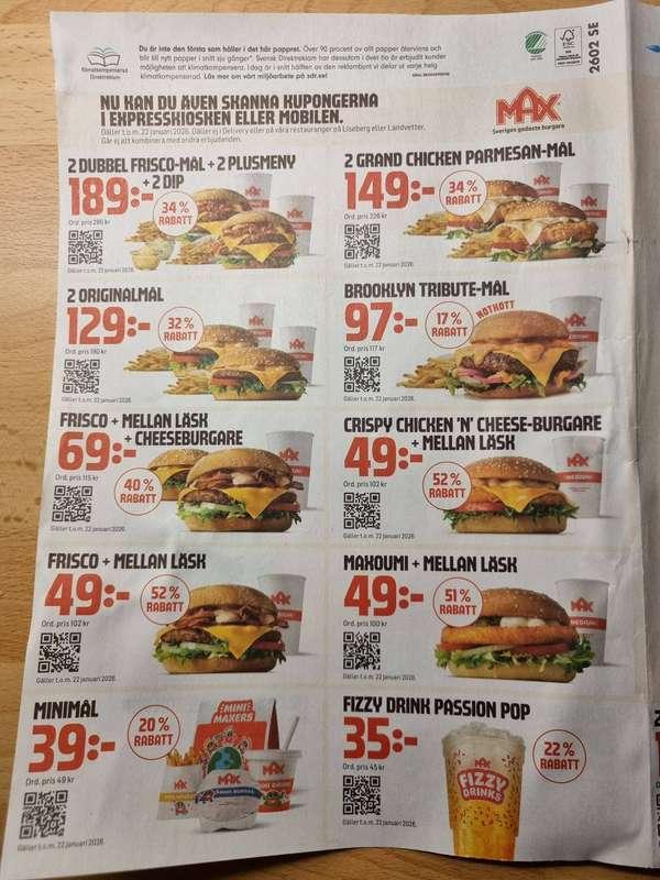 Nya kuponger på Max