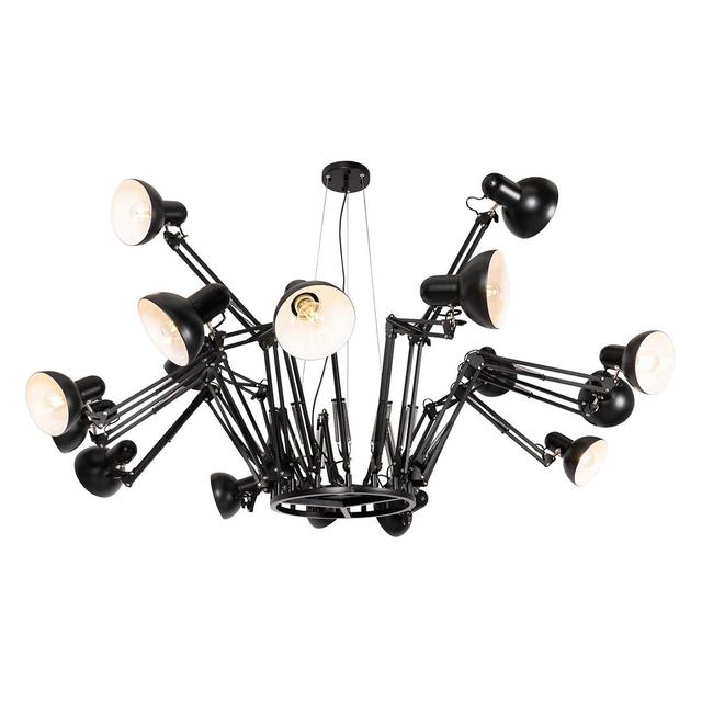 Smart svart taklampa med 16 lampor