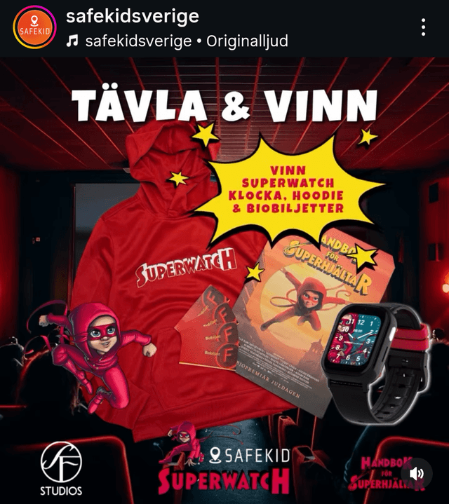 Vinn superhjältepaketet. Safekid och SF Studios.