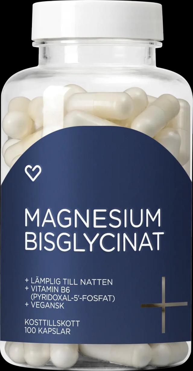 Hjärtats Magnesiumbisglycinat Nattkapslar 100 st