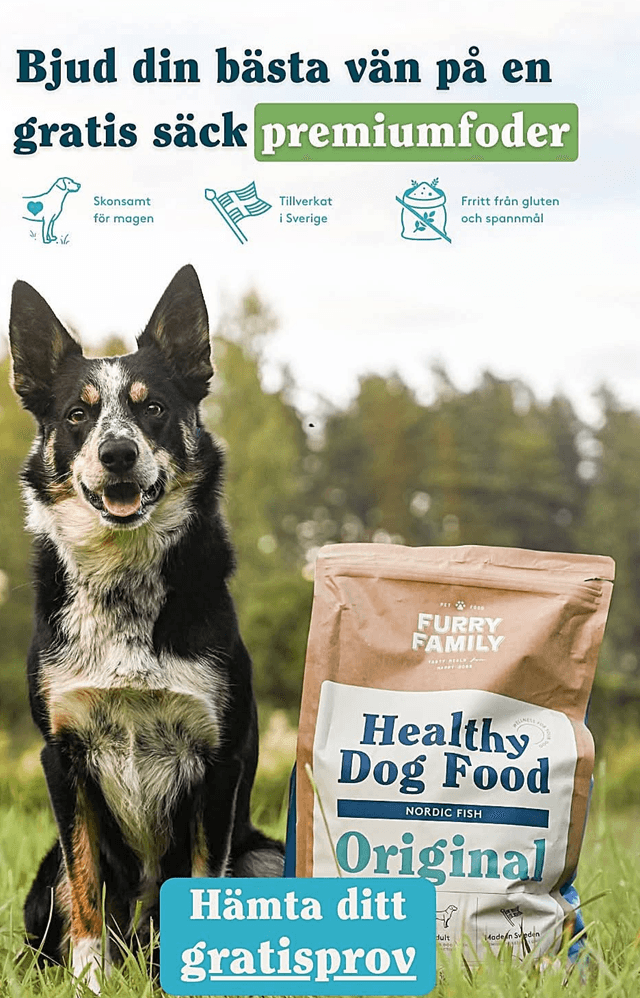 Gratis 3 kg hundmat.
