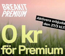 Testa Breaket PRemium gratis i två månader