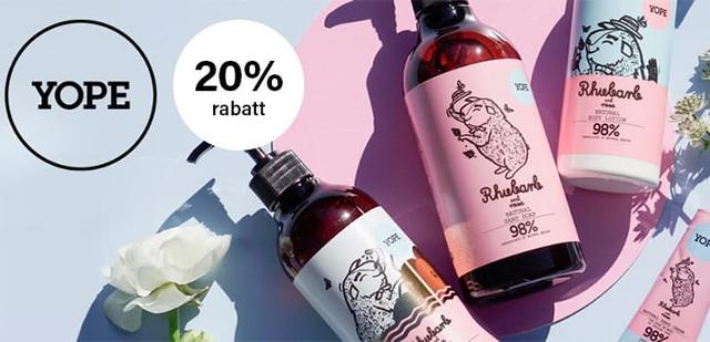 YOPE Skönhetsprodukter med 20 % Rabatt